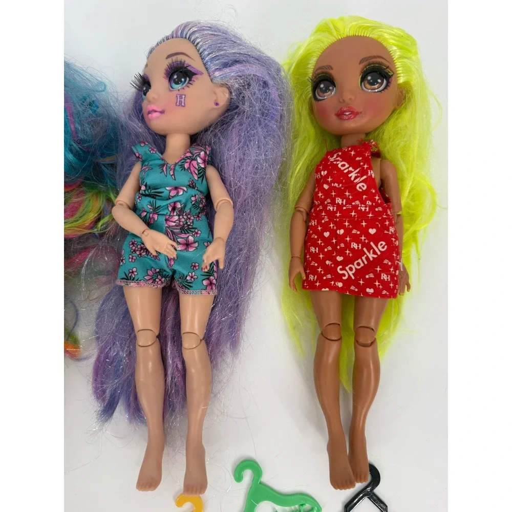 MGA Rainbow High Doll Lot of 4 with Large Clothing Shoes Accessories Collection